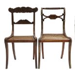 Two Regency dining chairs.