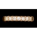 Diamond half eternity ring