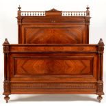 A Louis XVI style rosewood double bed..