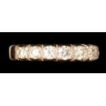 Half hoop eternity diamond ring