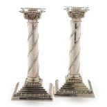 Pair of silver candlesticks