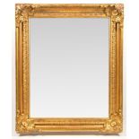 A giltwood gesso mirror.