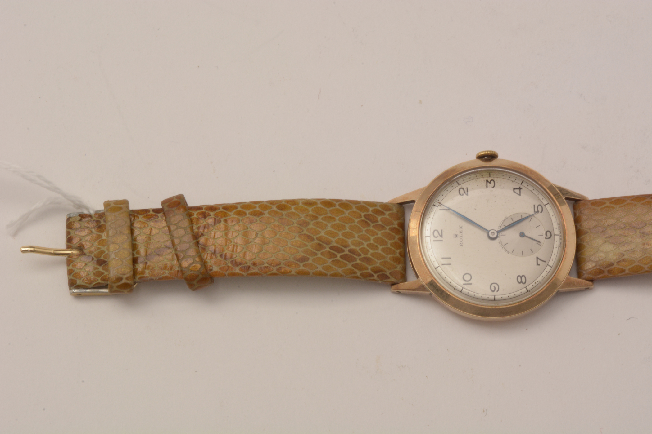 Rolex, A Gentleman's 9ct gold cased wristwatch, c1951, - Image 9 of 11