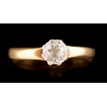 Single stone diamond ring