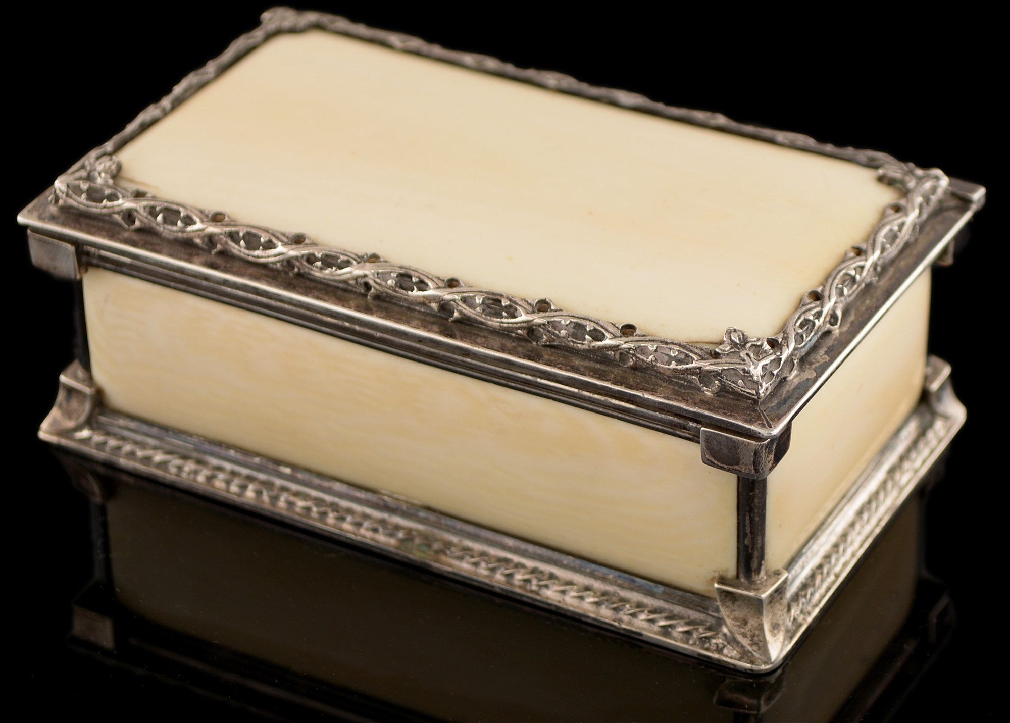 Omar Ramsden silver and ivory box