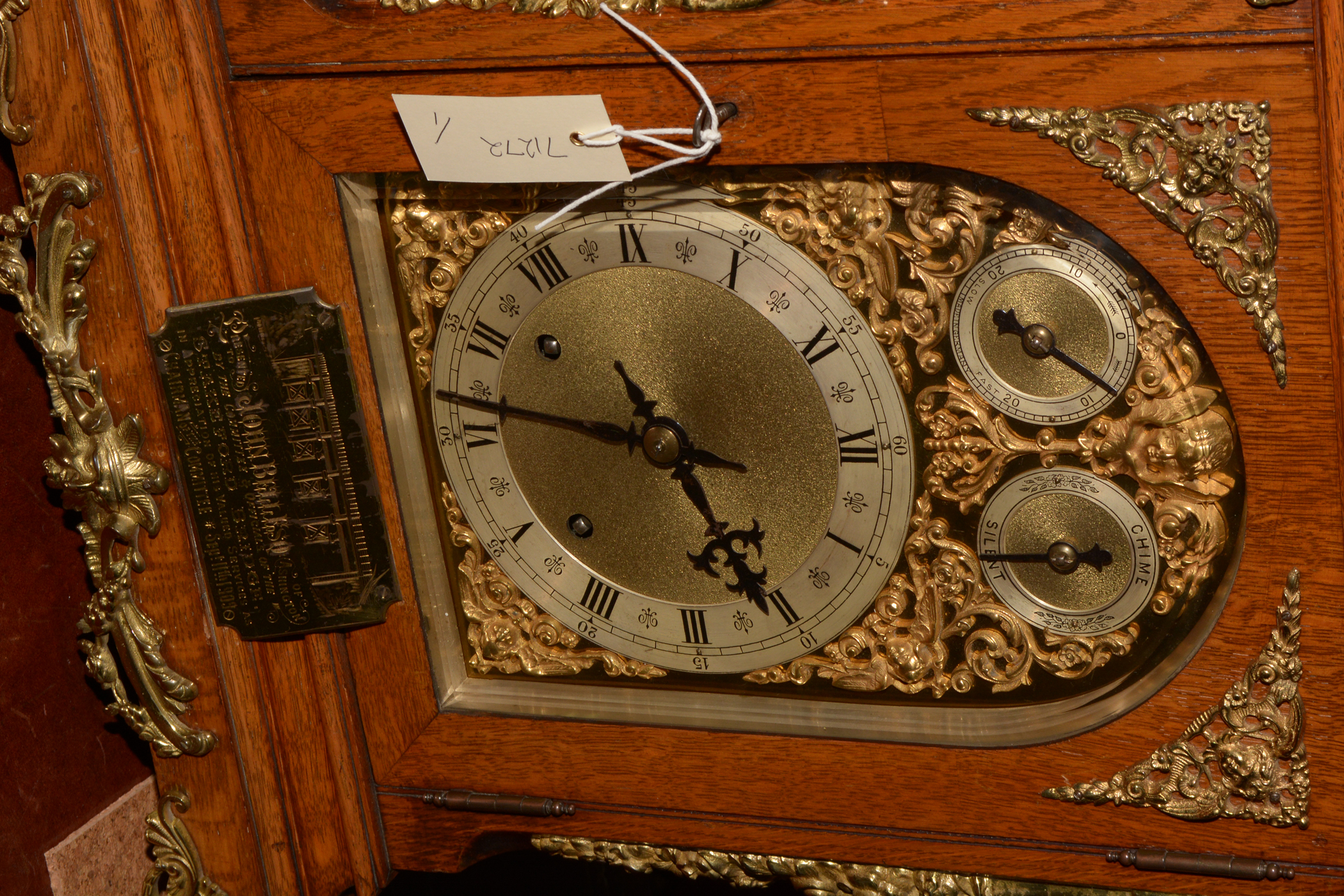 An large German presentation bracket clock. - Image 2 of 12