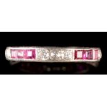 Ruby and diamond eternity ring