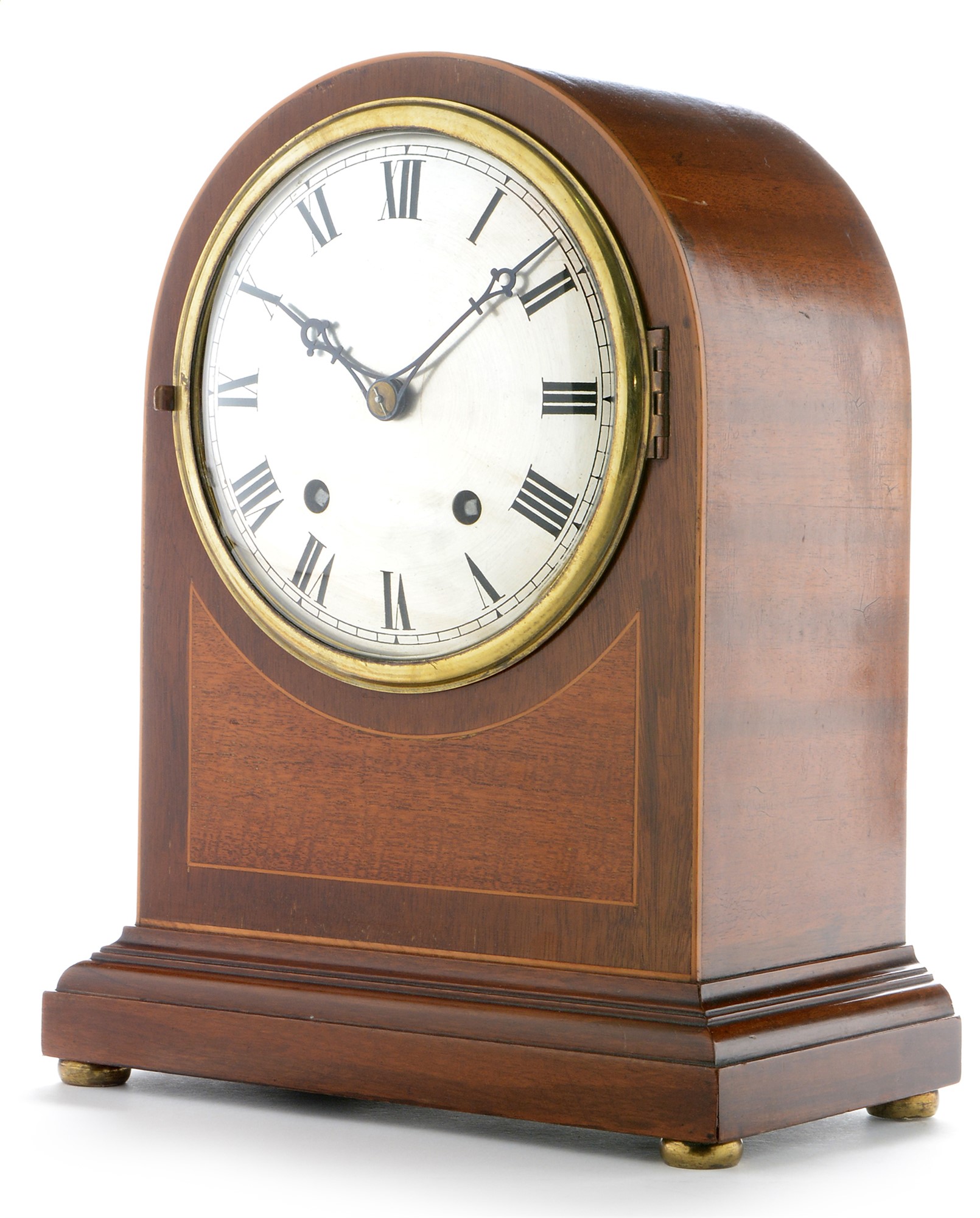 A late 19th Century mahogany quarter striking clock.