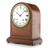 A late 19th Century mahogany quarter striking clock.