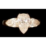 Three stone diamond ring