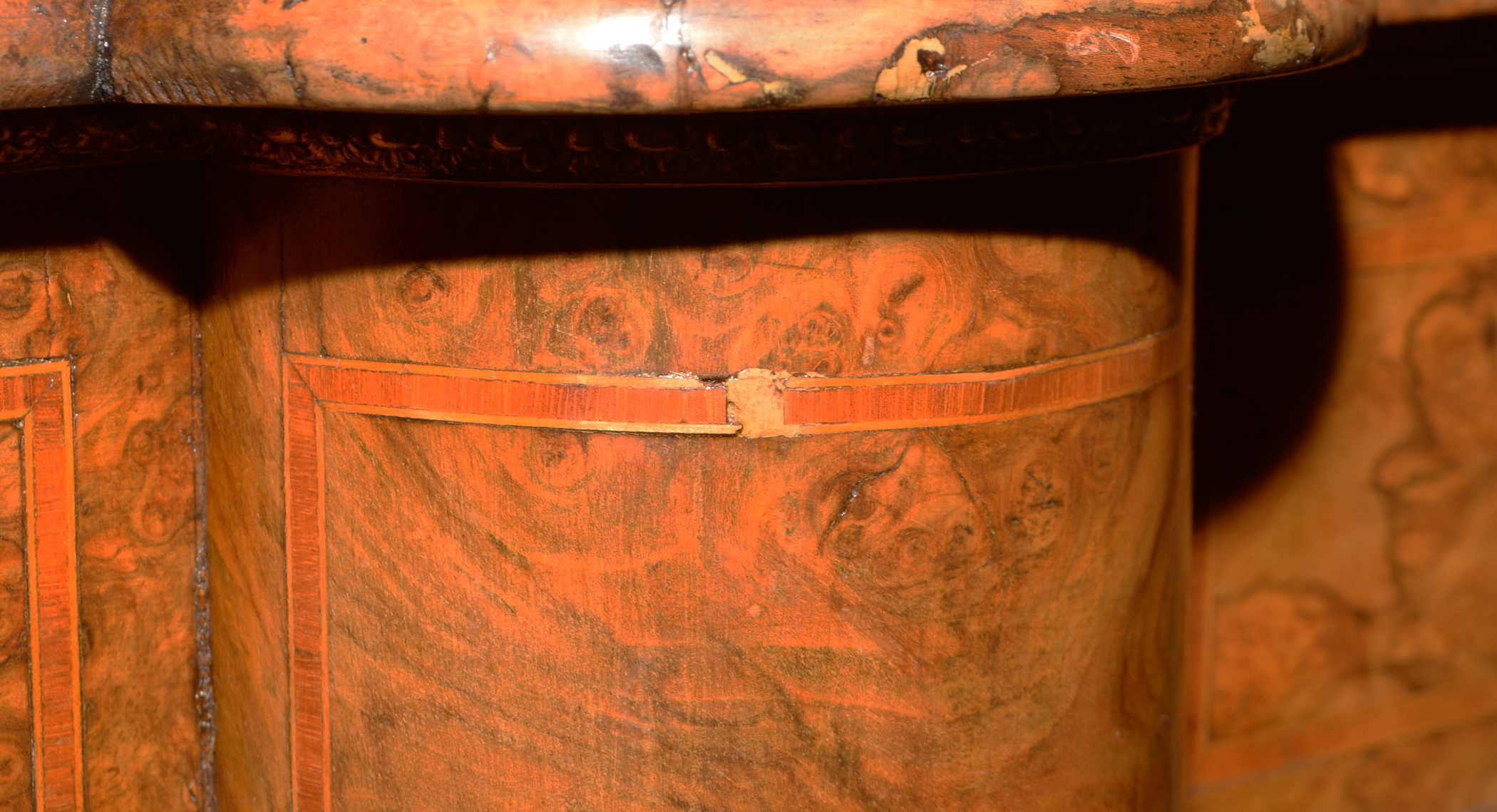 A fine Victorian burr walnut and ormolu mounted credenza. - Image 6 of 25