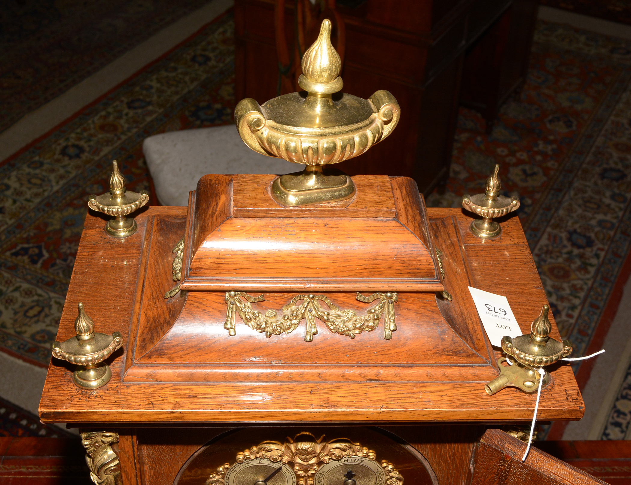 An large German presentation bracket clock. - Image 6 of 12