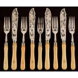 Twelve fish knife and forks