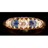 Sapphire and diamond ring