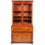 A late Georgian mahogany secretaire bookcase