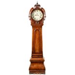 L. Lesh, Glasgow: a Victorian figured walnut longcase clock.