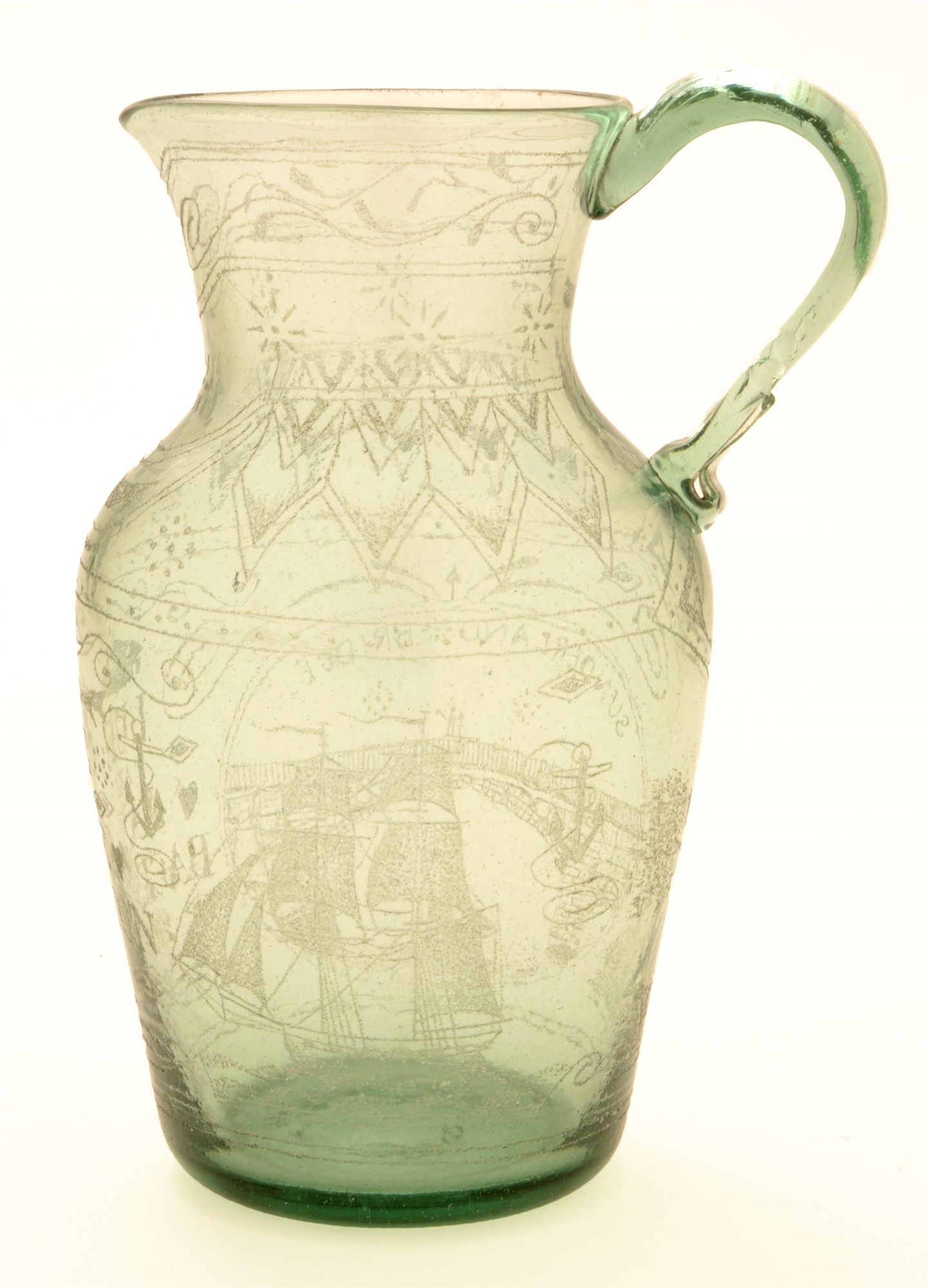 Sunderland glass jug.