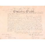 Edward VIII signed Officer Certificate
