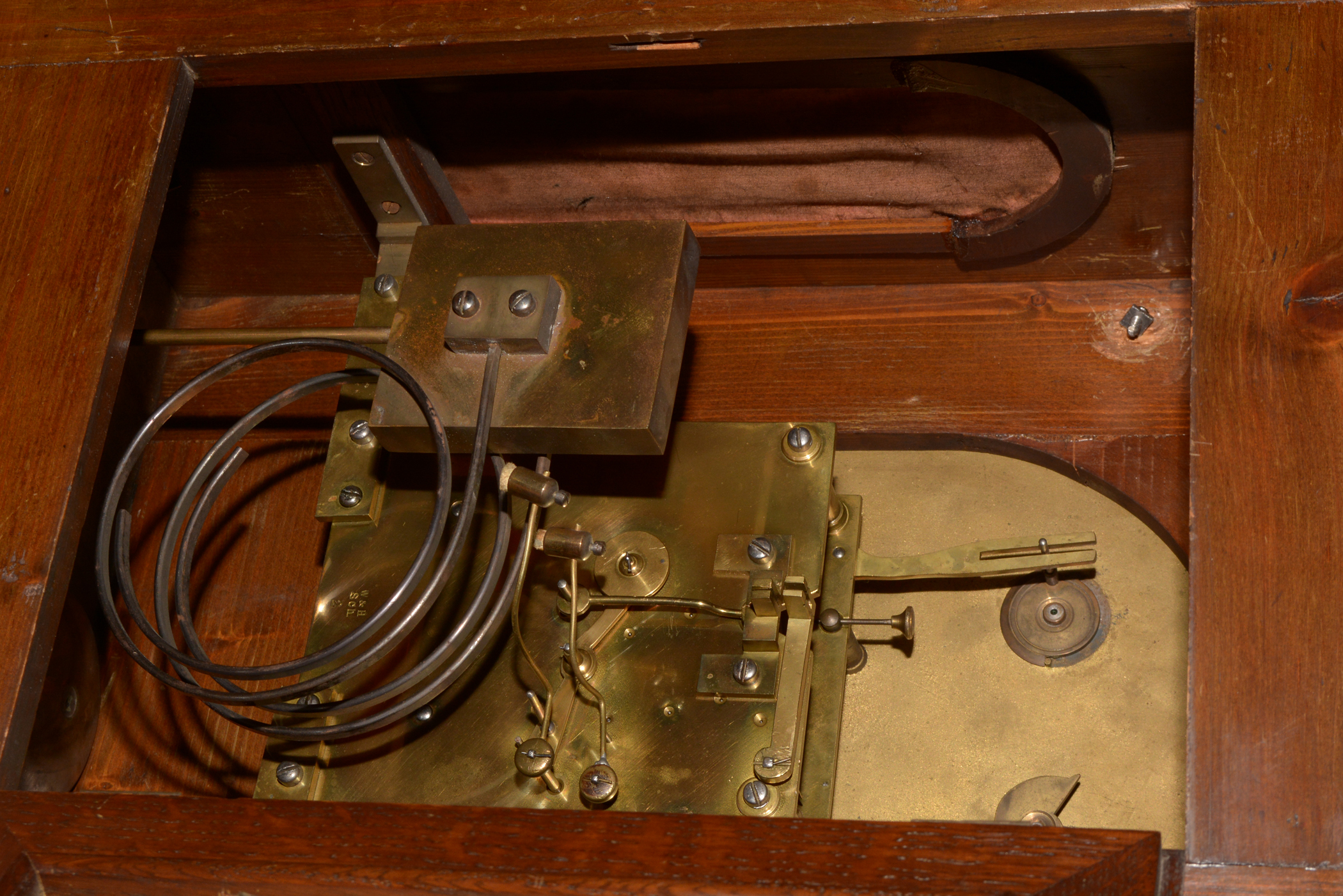 An large German presentation bracket clock. - Image 8 of 12