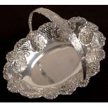 Silver cake basket