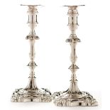 A pair of George III candlesticks.