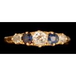 Sapphire and diamond ring