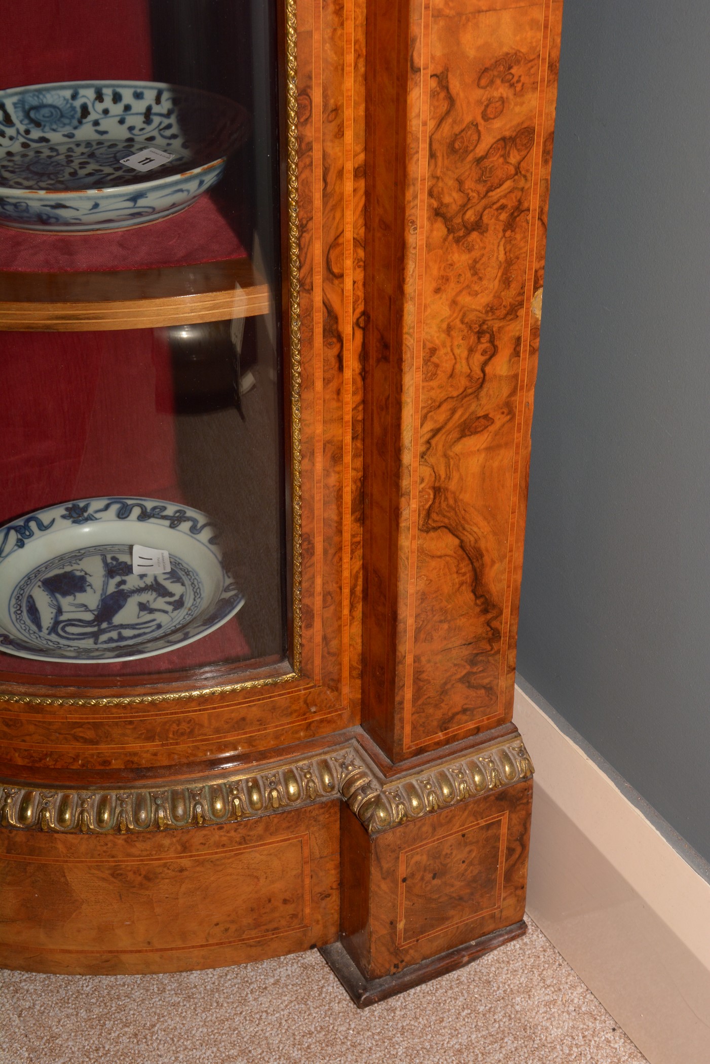 A fine Victorian burr walnut and ormolu mounted credenza. - Image 8 of 25