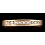 Diamond half hoop eternity ring