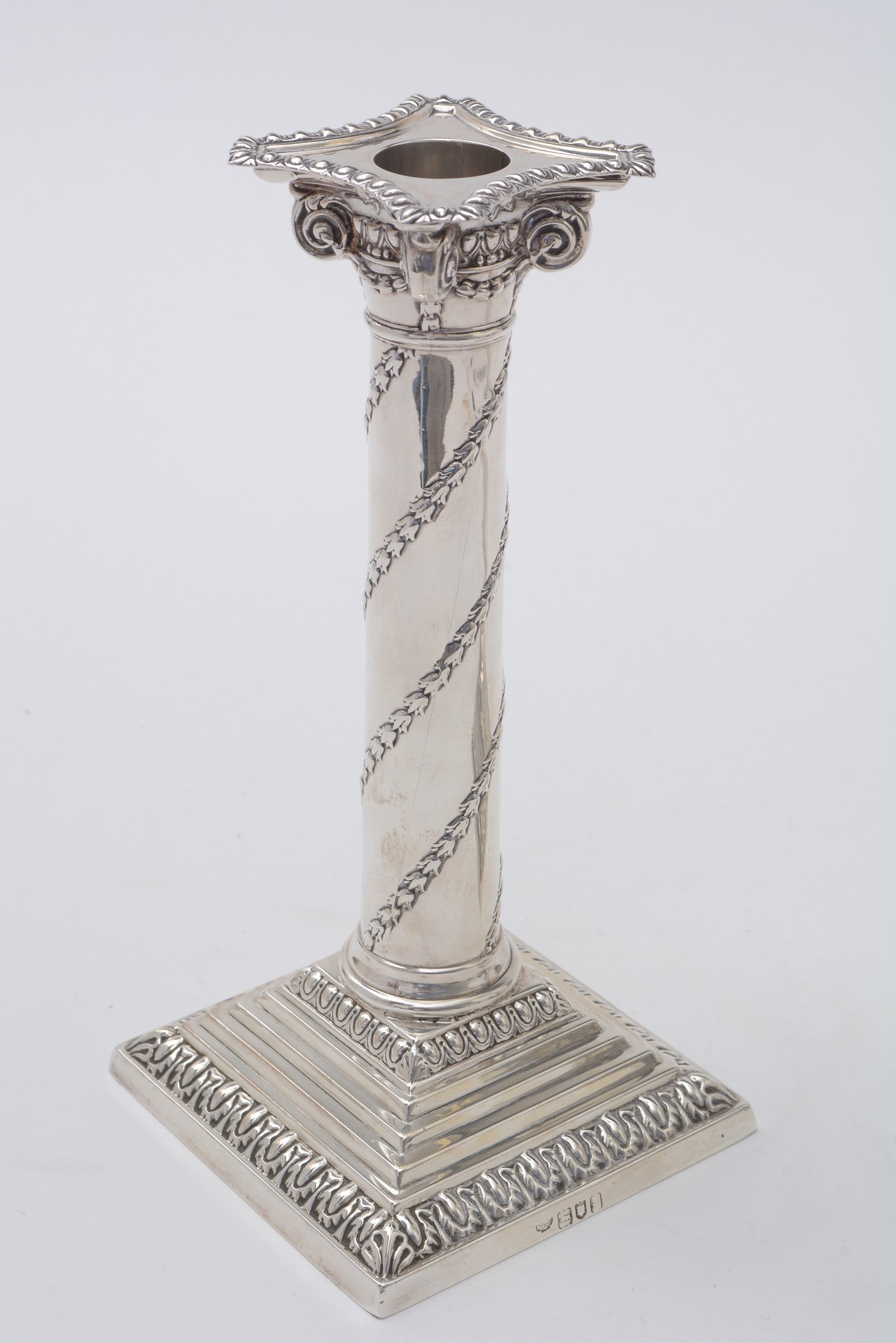 Pair of silver candlesticks - Image 5 of 8