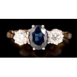 Sapphire and diamond ring