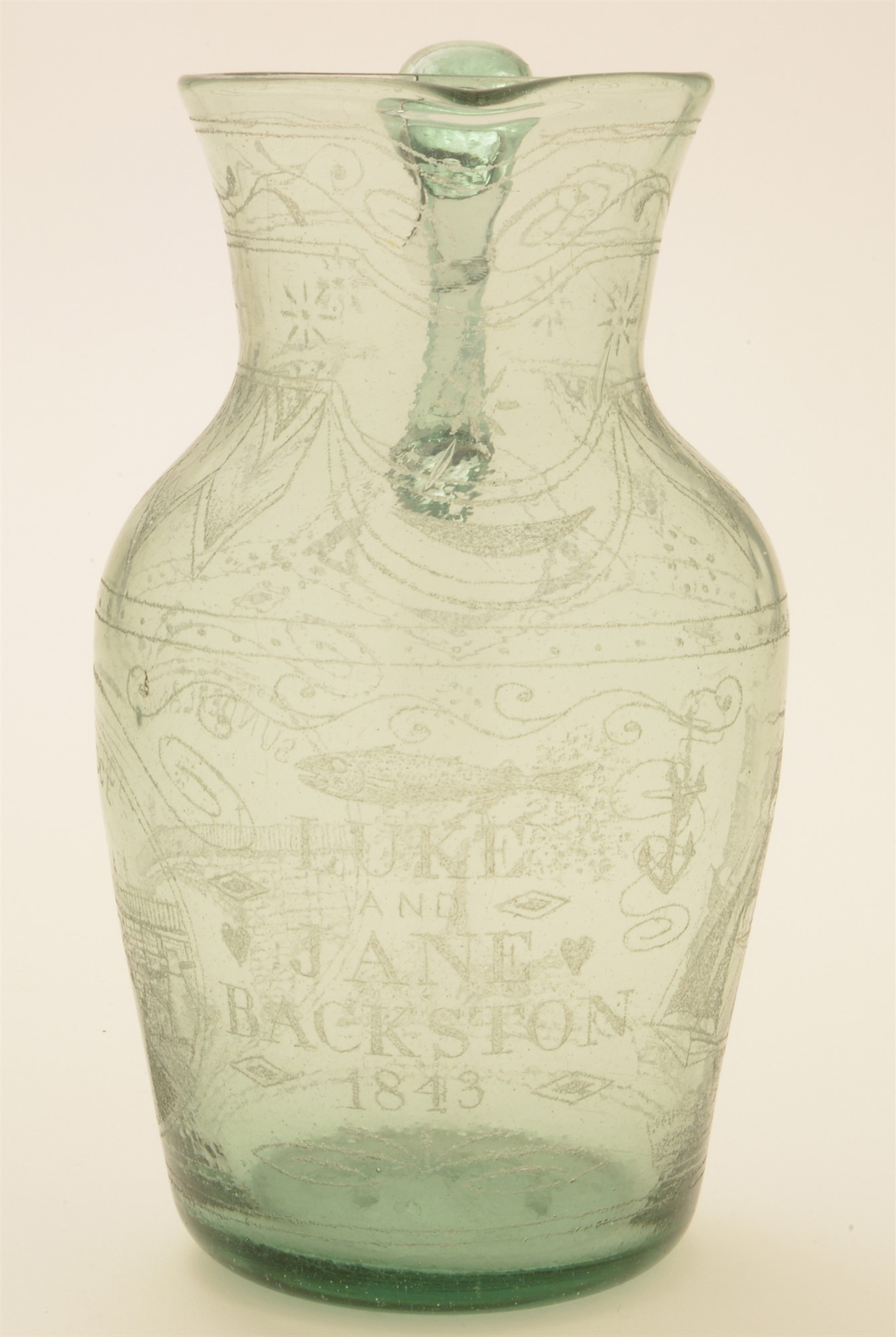 Sunderland glass jug. - Image 3 of 5