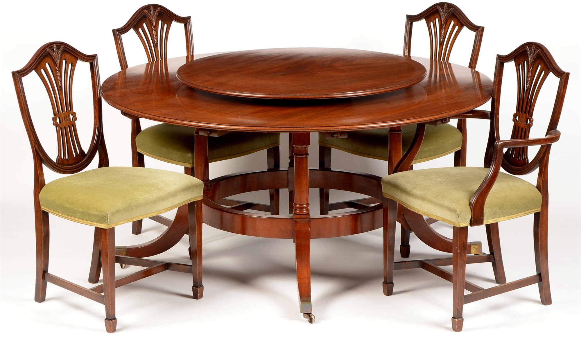 Chapmans 'Siesta' dining table., cabinet and twelve matching chairs - Image 2 of 2