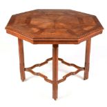 Howard & Sons: an oak Gothic revival centre table