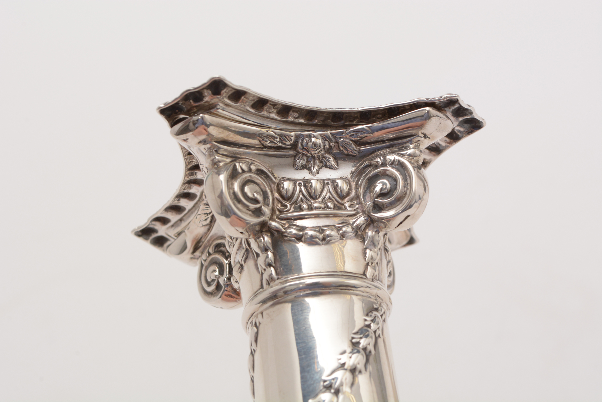 Pair of silver candlesticks - Image 7 of 8
