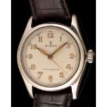 Rolex: a 1940's gentleman's stainless steel wristwatch