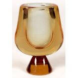 1970's art glass vase