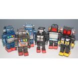 Six plastic Robots