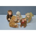 Steiff Monkey and four others