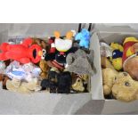 Three boxes of teddy bears