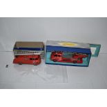 Two Dinky fire engines