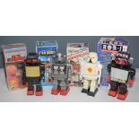 Four plastic Robots