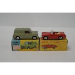 Corgi Mini van and a Dinky Austin Healey