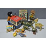 Tin plate clockwork toys