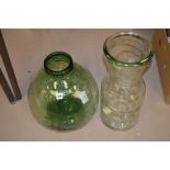 Two glass vases