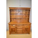 Oak dresser and rack