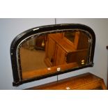 Victorian ebonised overmantel mirror