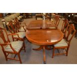 Dining table and six chairs