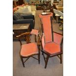 Two Edwardian chairs