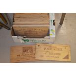 20 French wine-case end panels