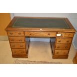 Mahogany pedestal desk